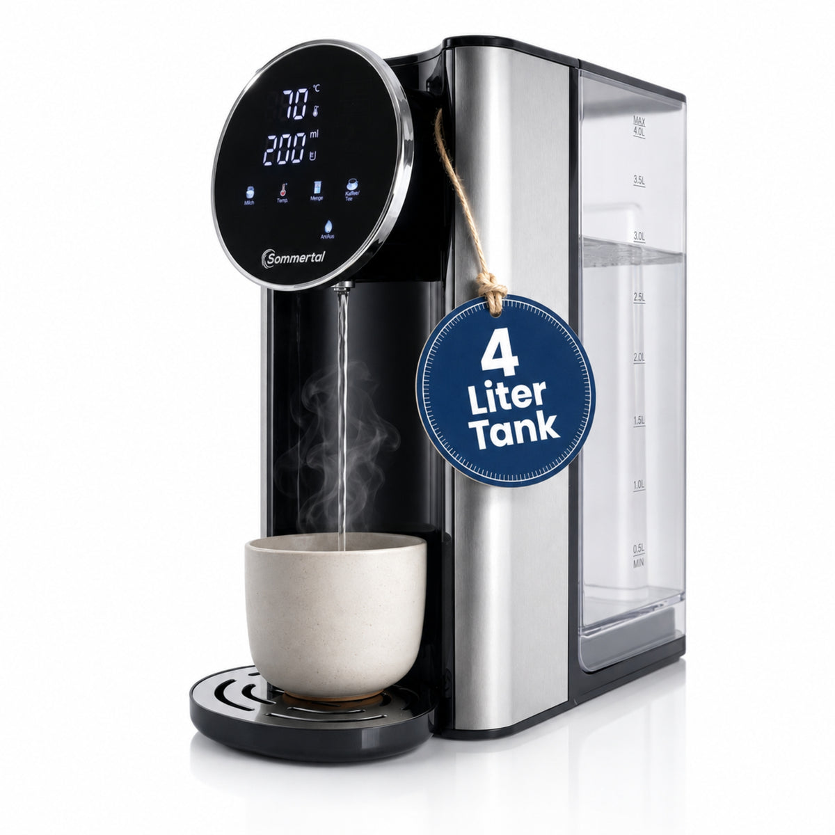 HW400 Heißwasserspender Businessline, XXL Version mit abnehmbaren 4L Tank