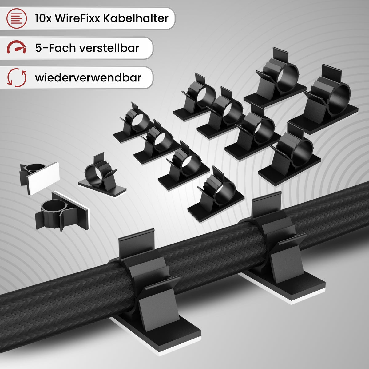 Kabelkanal Schreibtisch Komplettset - verschiedene Sets