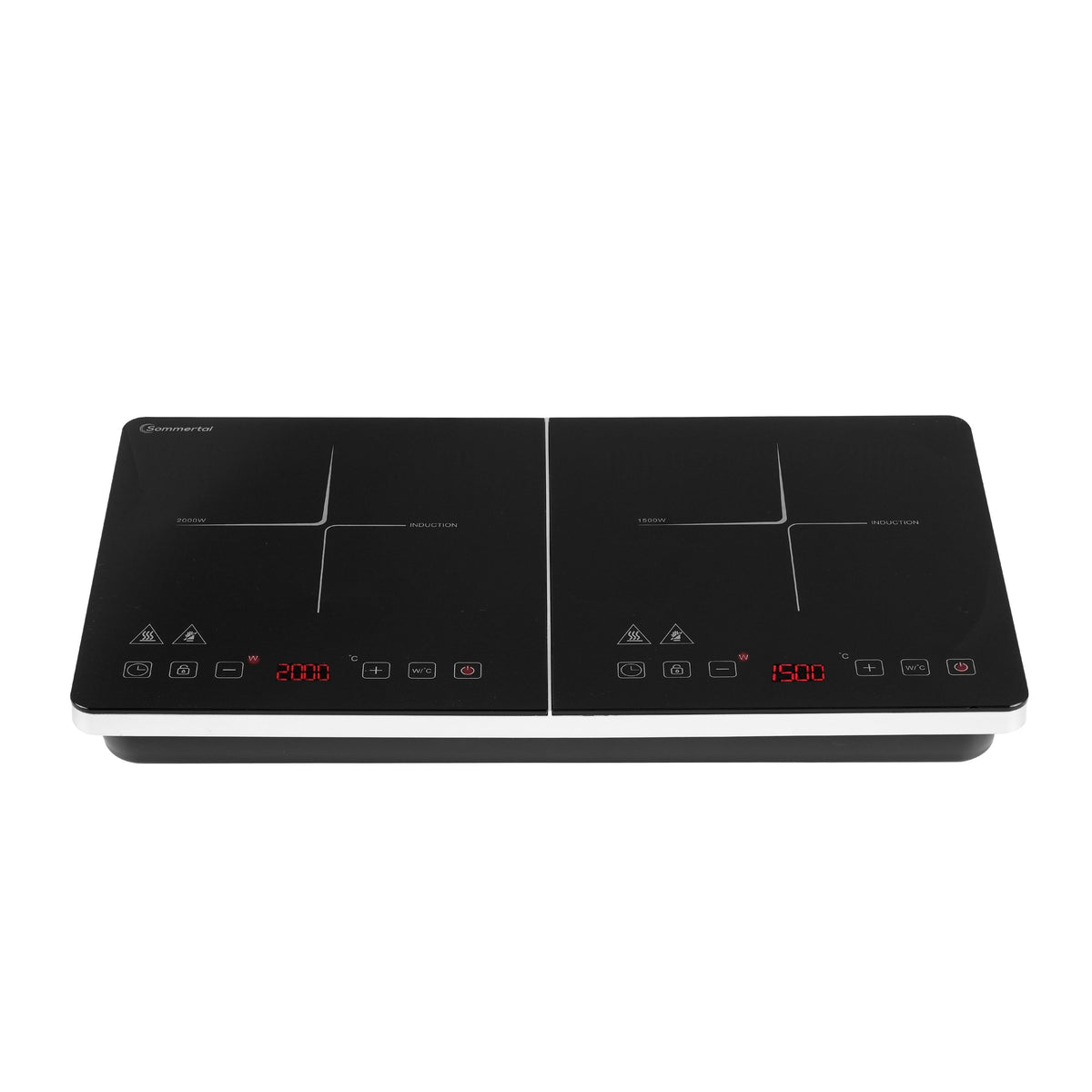 Sommertal Induktionskochfeld Tragbar Super-Slim Design bis 240 °C mit 4h Timer