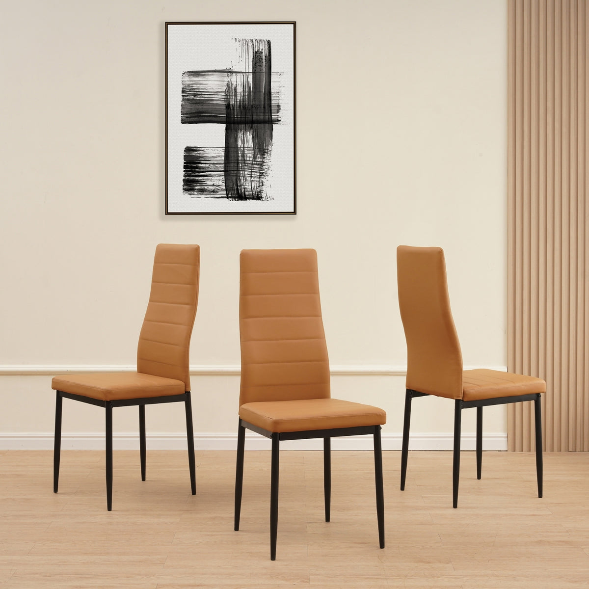 ALBATROS Designer Esszimmerstuhl MILANO | 4er/6er Set | Schwarz, Grau, Beige, Braun, Rot, Weiß | Kunstleder Bezug