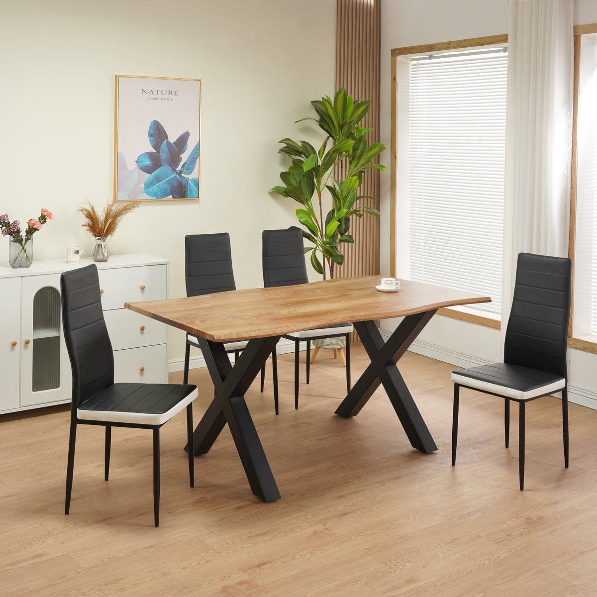 ALBATROS Designer Esszimmerstuhl MILANO | 4er/6er Set | Schwarz, Grau, Beige, Braun, Rot, Weiß | Kunstleder Bezug