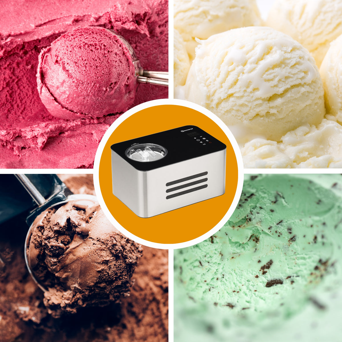 Eiscreme Maschine ICE1500 3-in-1 Eismaschine, Milcheis & Sorbet