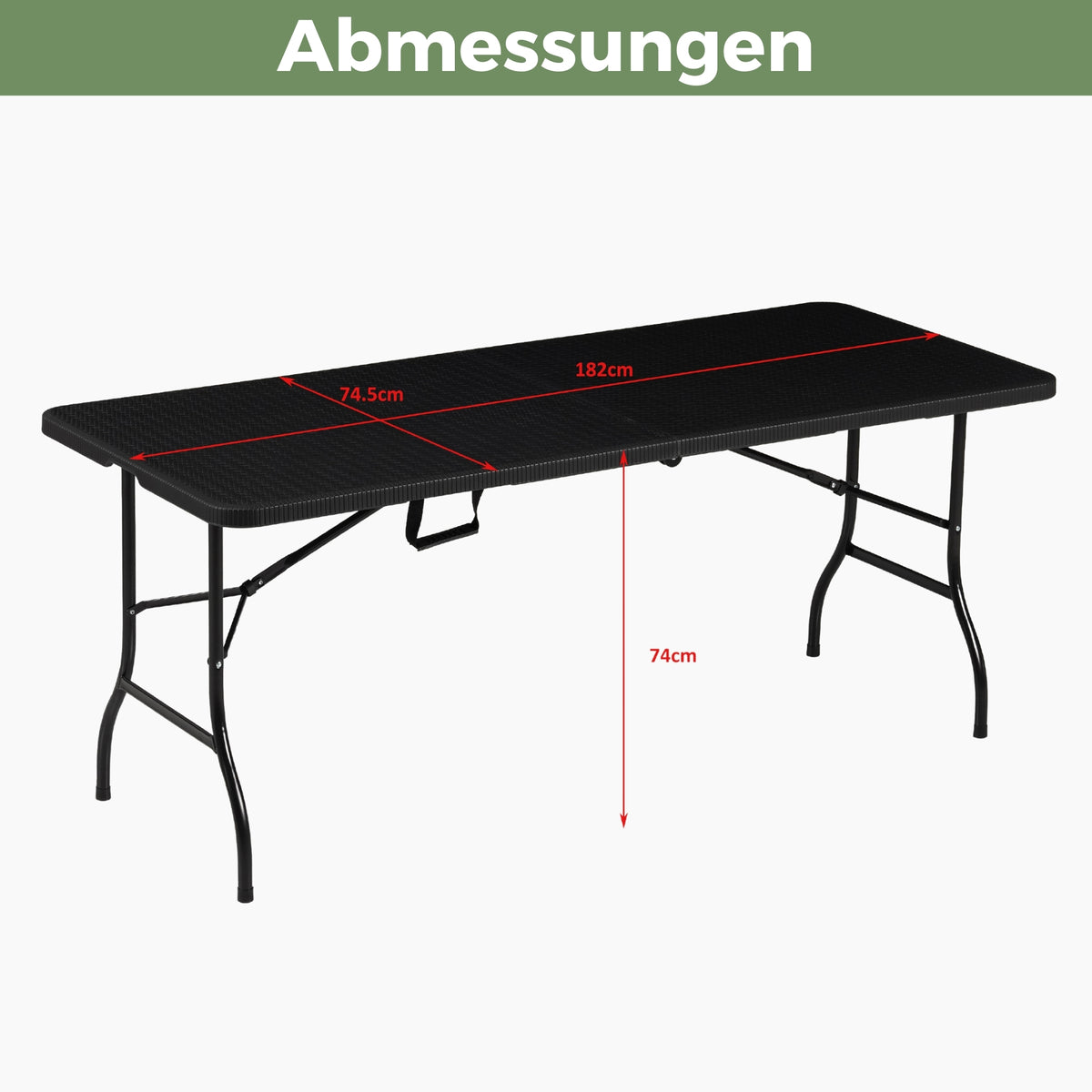 Buffettisch Klapptisch, robuste Konstruktion klappbar