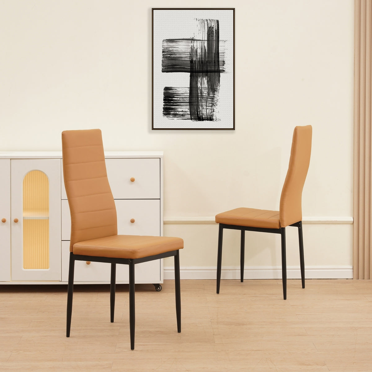 ALBATROS Designer Esszimmerstuhl MILANO | 4er/6er Set | Schwarz, Grau, Beige, Braun, Rot, Weiß | Kunstleder Bezug
