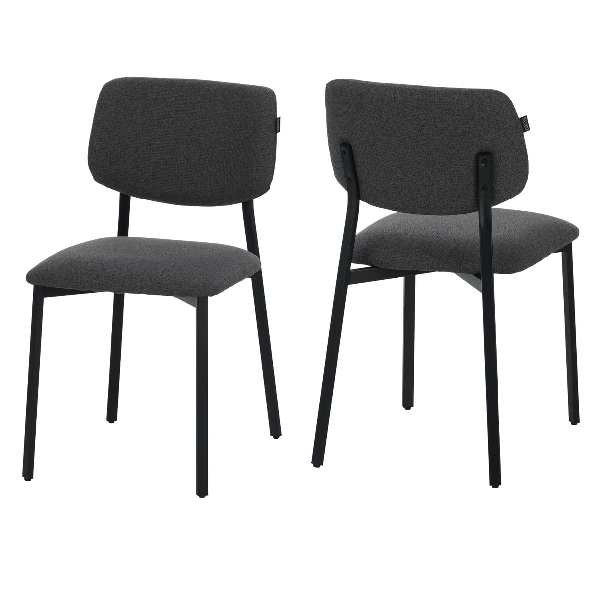 RAVINO Designer Esszimmerstuhl | 4er Set | A21 | Gelb, Schwarz, Grau, Blau | mit Stoffbezug