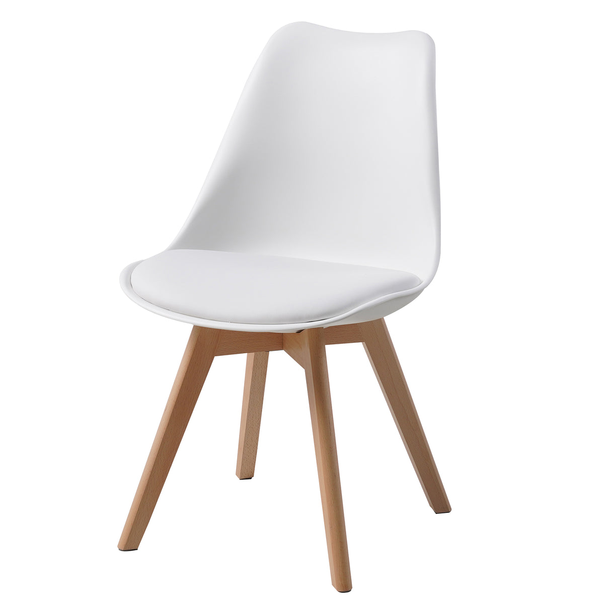 ALBATROS skandinavischer Esszimmerstuhl AARHUS| 4er Set | Grau, Beige | Kunstleder Bezug
