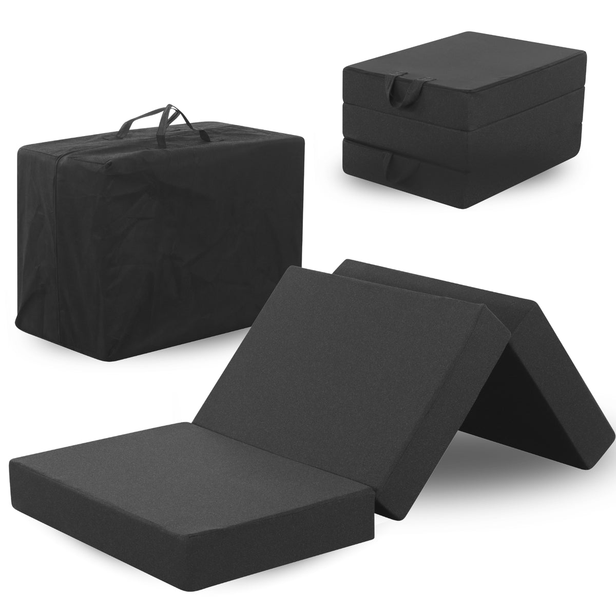 Arensberger Amalia Gästebett Klappmatratze | 16 cm XXL NANOCELL® Gelschaum | Faltmatratze mit Transporttasche