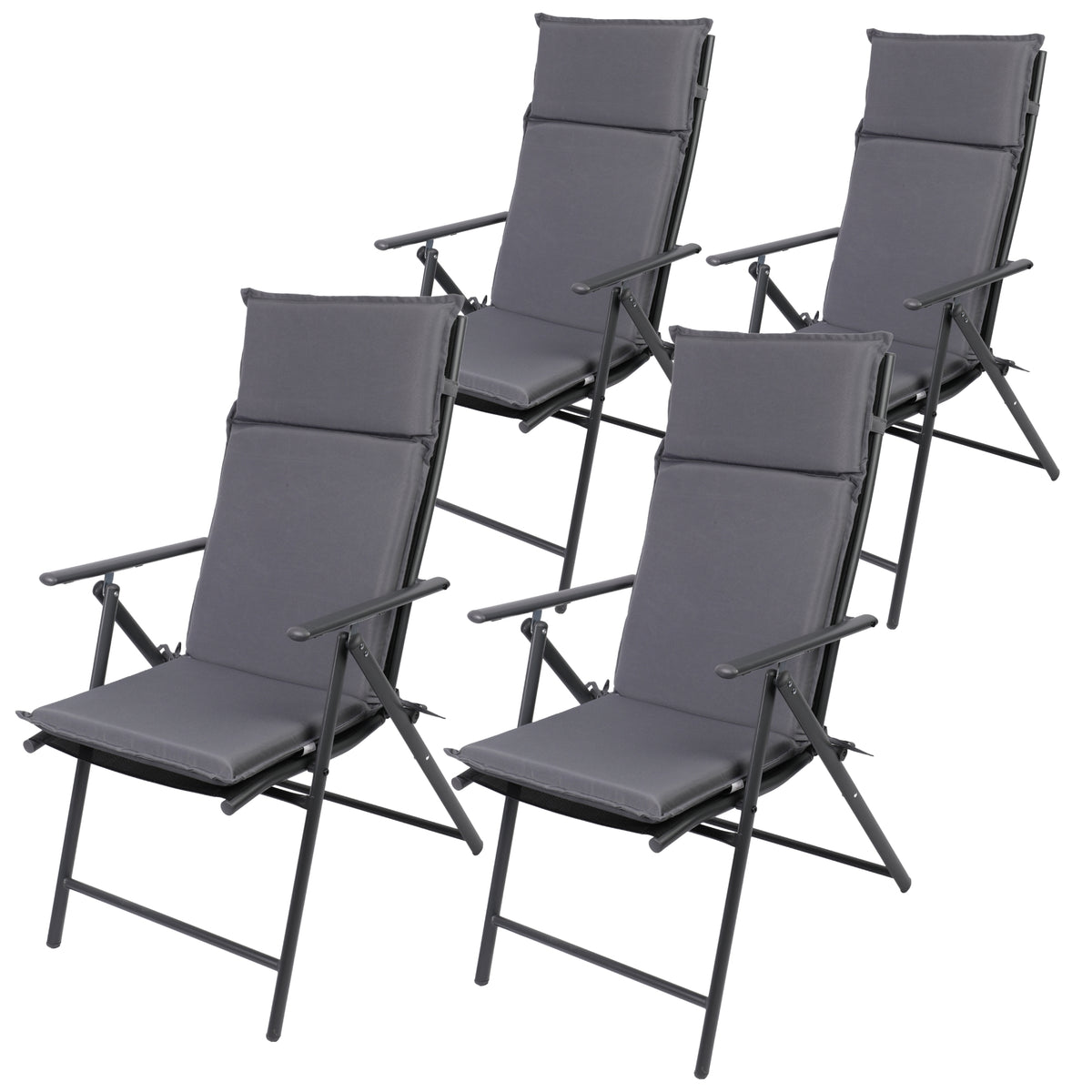 Gartenstuhl Aruba mit Sitzauflage, Klappbar mit robustem Metallgestell