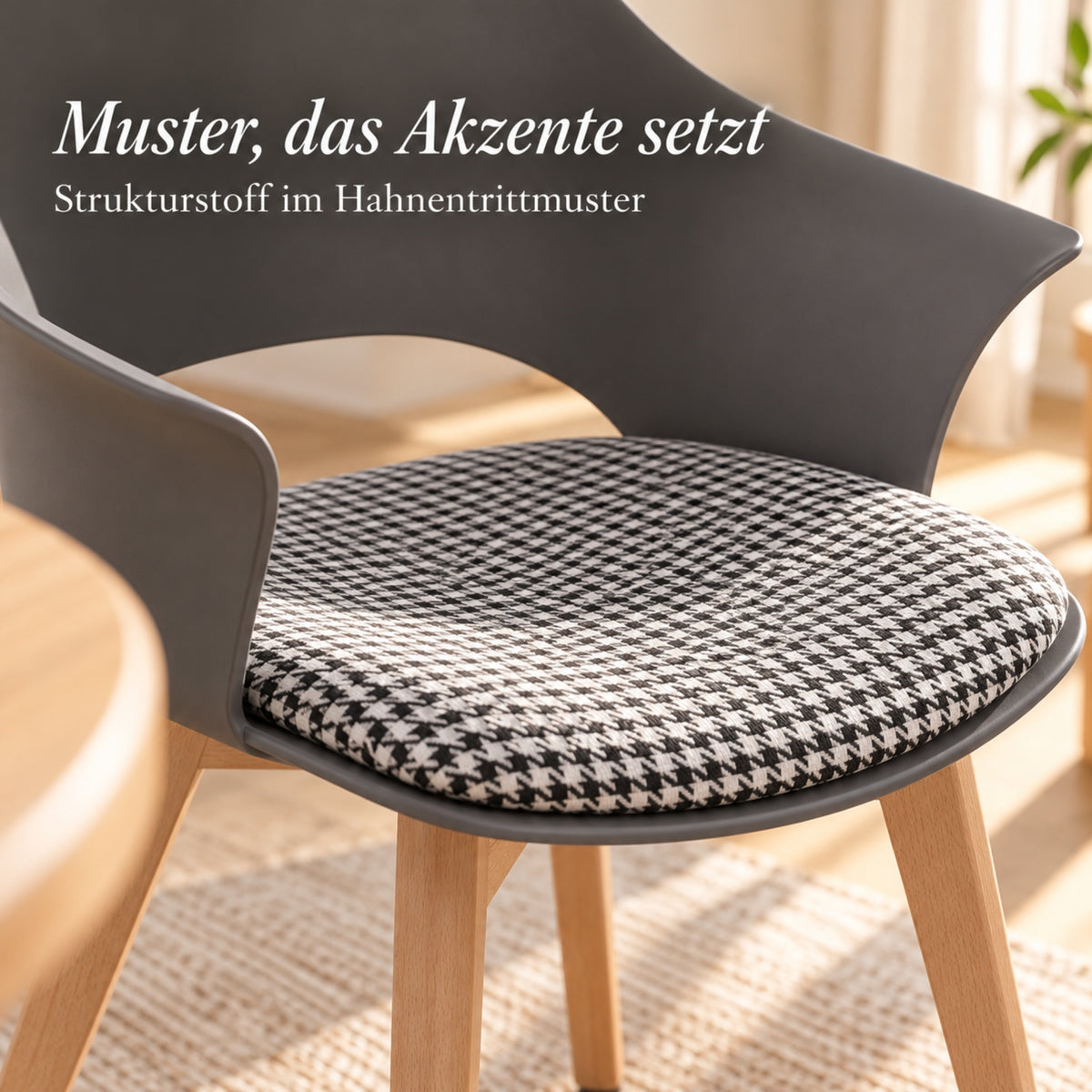Albatros AALBORG Esszimmerstuhl – Stoffbezug, Massivholzbeine