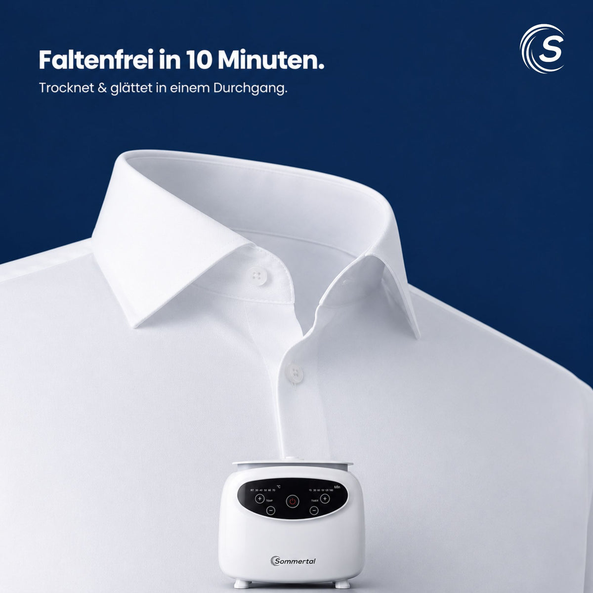 Bügelpuppe Gentleman Hemdenbügler & Bügelmaschine für Hemden, Blusen, T-Shirts, Hosen