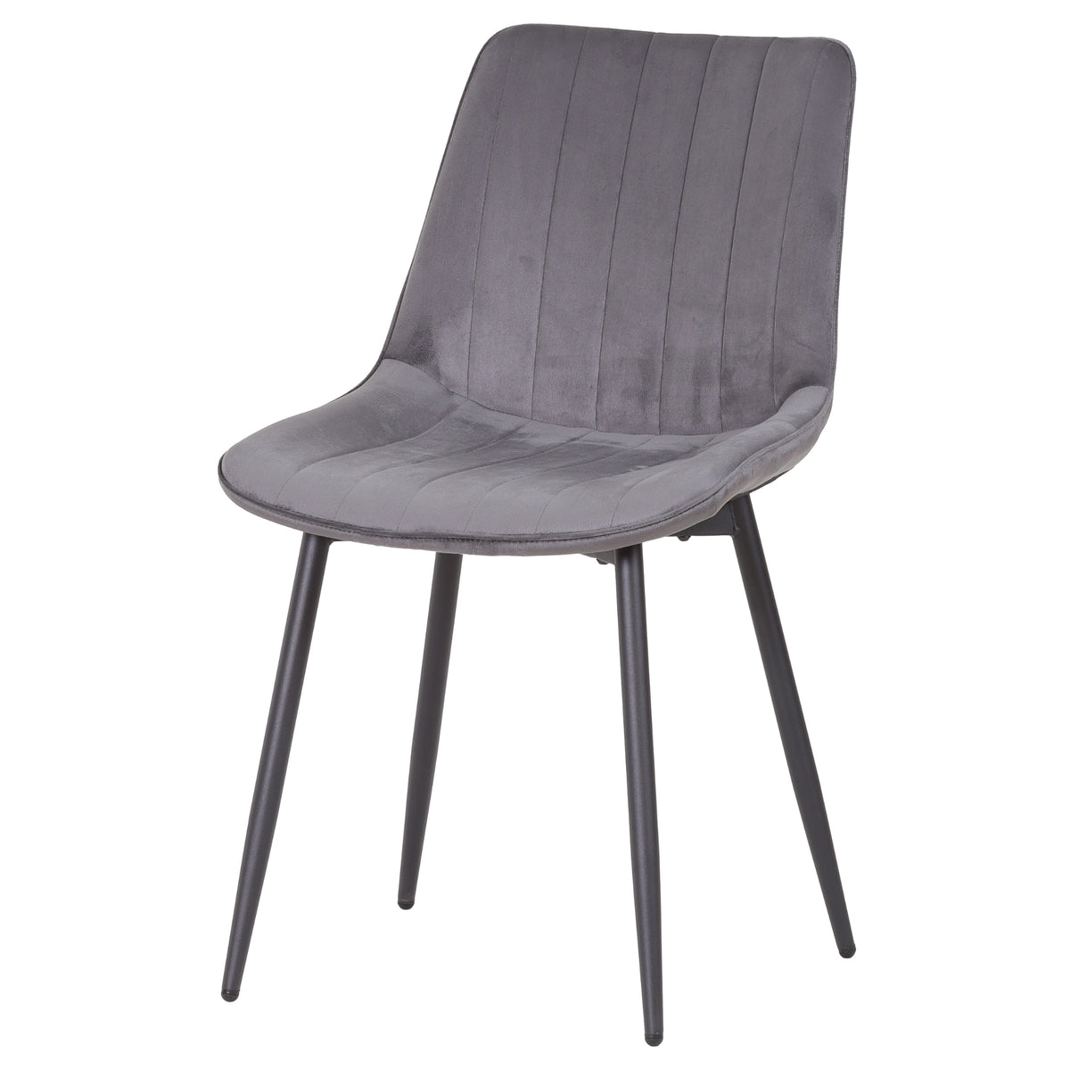 ALBATROS Designer Esszimmerstuhl BOSA | 2er Set | Schwarz, Grau, Beige | Samt Bezug