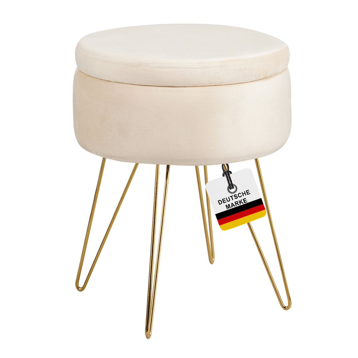 Sitzhocker mit Stauraum CANNES Sherpa oder Samtbezug