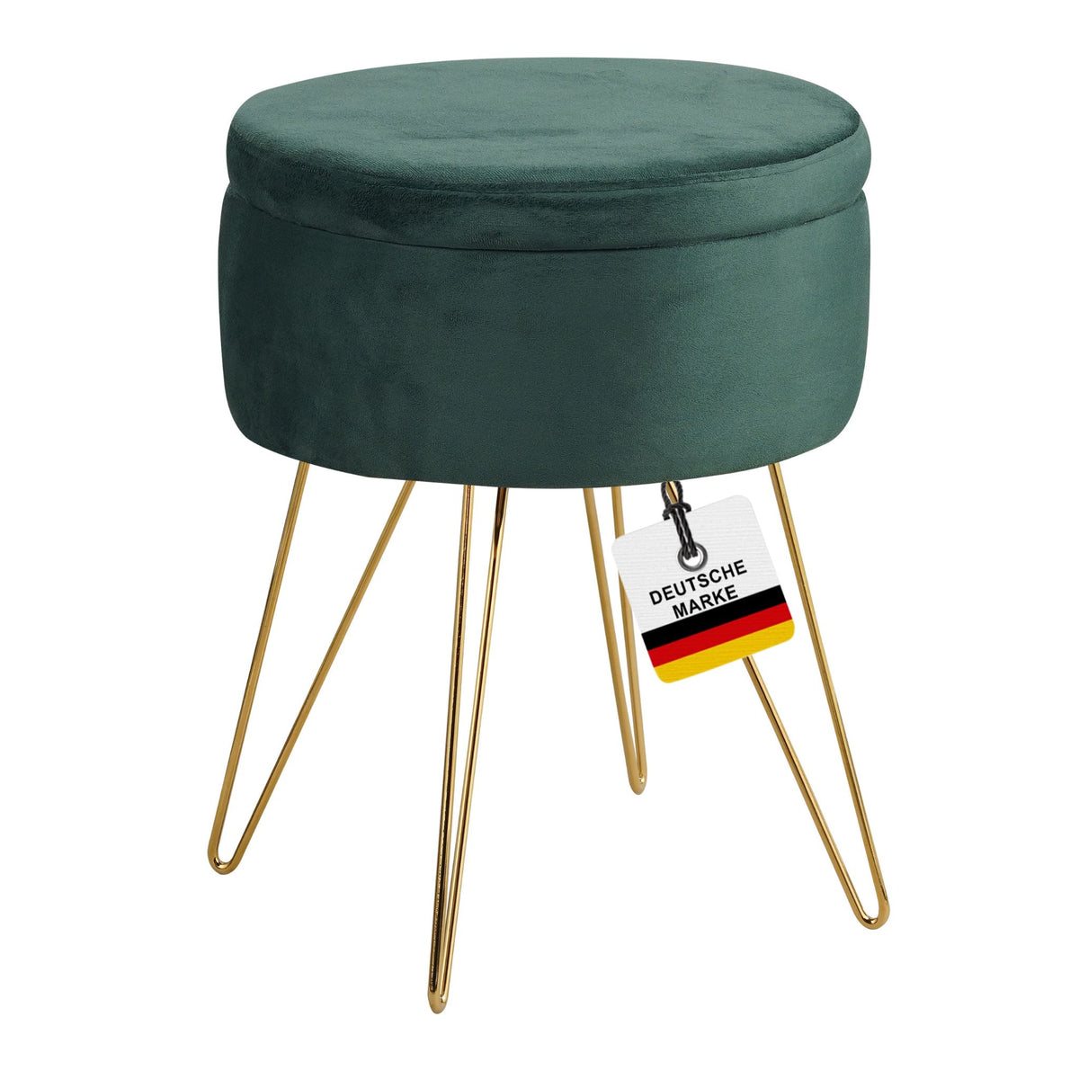 Sitzhocker mit Stauraum CANNES Sherpa oder Samtbezug