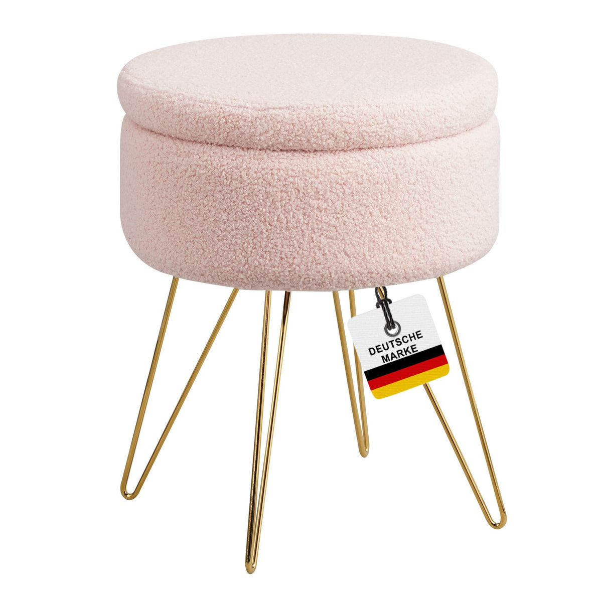Sitzhocker mit Stauraum CANNES Sherpa oder Samtbezug