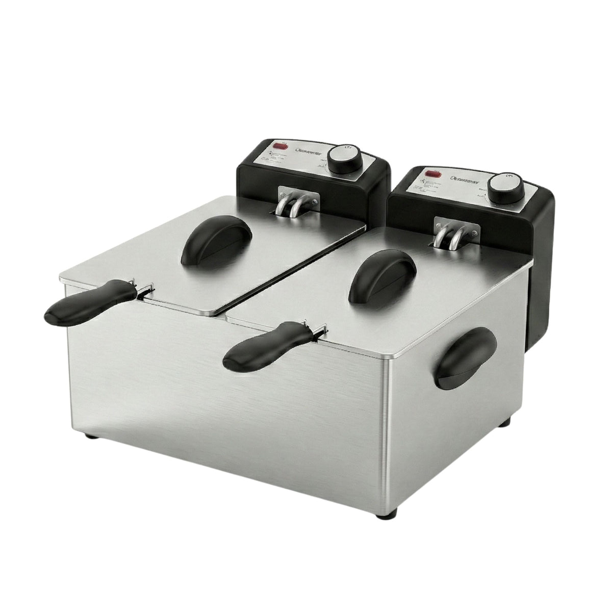 DF3600 Doppel Fritteuse 2x3L 3600W Edelstahl + 1L Fettlöser
