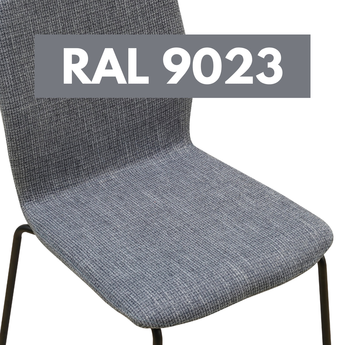RAVINO Designer Stapelstühle 4er Set ENNA / S10 mit Stoffbezug, Konferenzstühle Besucherstühle