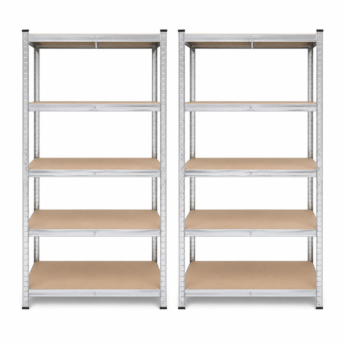 SR2S Schwerlastregal 875 kg – Metallregal 180x90x40 cm, 5 verstellbare Ablagen, Steckregal teilbar, Lagerregal für Garage, Keller, Werkstatt, Vorratsraum, inkl. 2 Haken