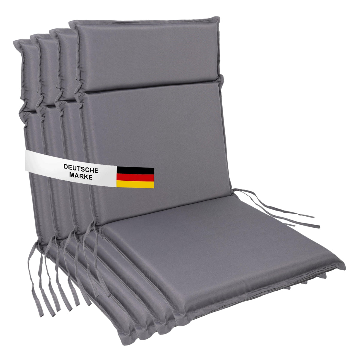 Gartenstuhl Sitzauflage 2er/4er Set 99x45cm, Gartenstuhlauflagen