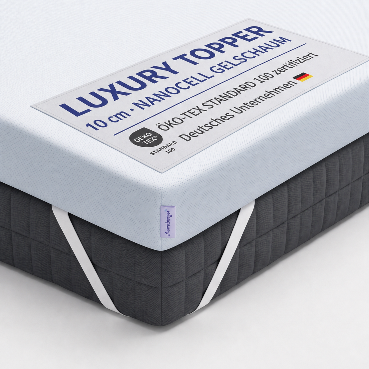 Arensberger Matratzen Topper LUXURY, 10cm hoch Gelschaum und Memory Gel Foam Matratzentopper,
