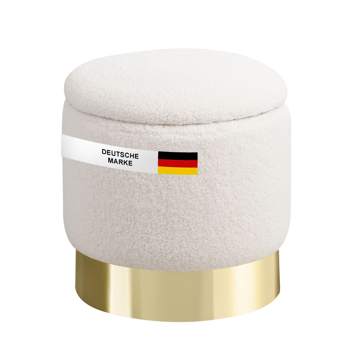 Sitzhocker mit Stauraum NIZZA Sherpa oder Samtbezug