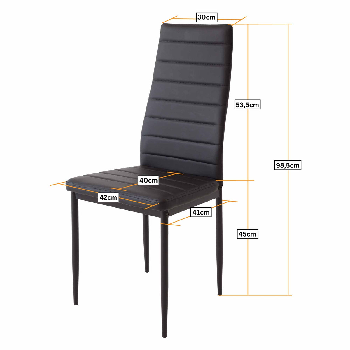ALBATROS Designer Esszimmerstuhl MILANO | 4er/6er Set | Schwarz, Grau, Beige, Braun, Rot, Weiß | Kunstleder Bezug