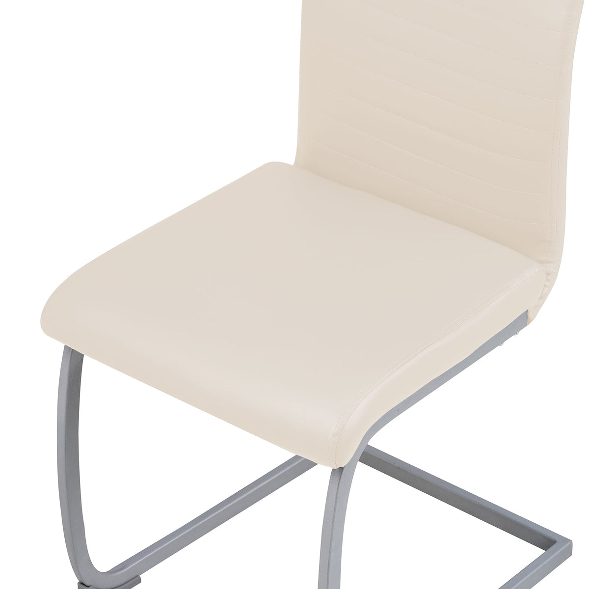 ALBATROS Freischwinger Designerstuhl MURANO | 4er Set | Schwarz, Grau, Beige, Braun, Weiß | Kunstleder Bezug
