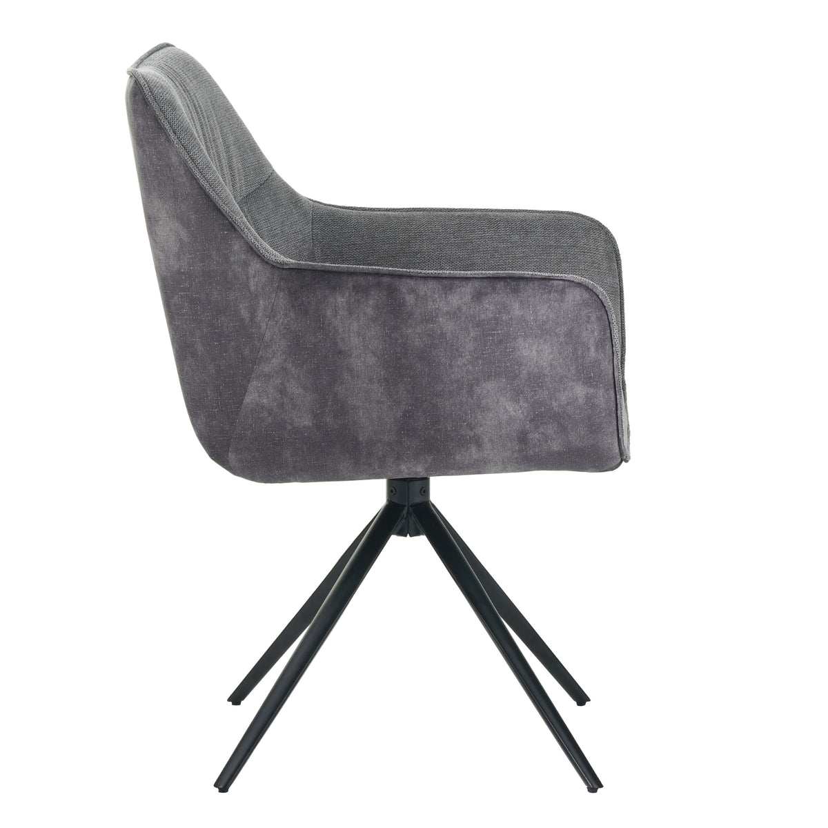 RAVINO Designer Drehstuhl PULA | 1er Set | Grau, Beige | Stoff Bezug