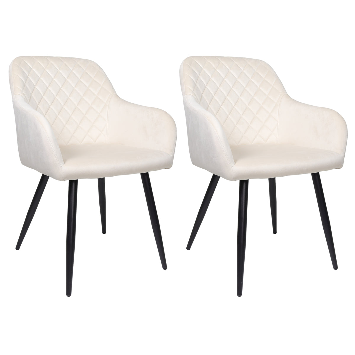 ALBATROS Designer Esszimmerstuhl SALO | 2er Set | Schwarz, Grau, Beige | Samt Bezug