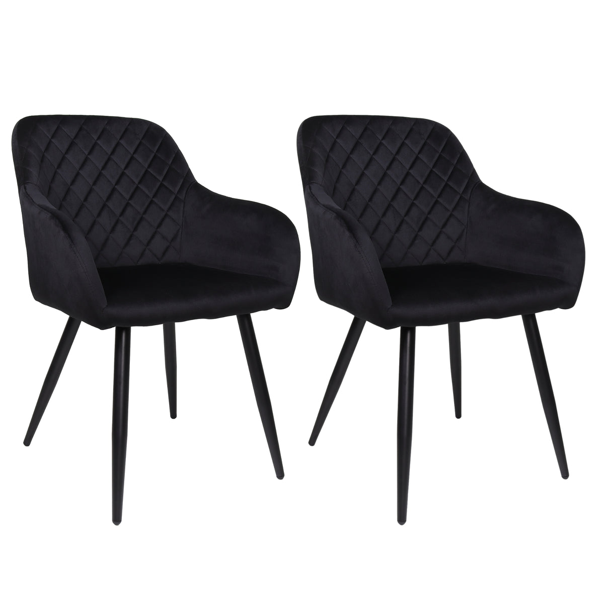 ALBATROS Designer Esszimmerstuhl SALO | 2er Set | Schwarz, Grau, Beige | Samt Bezug