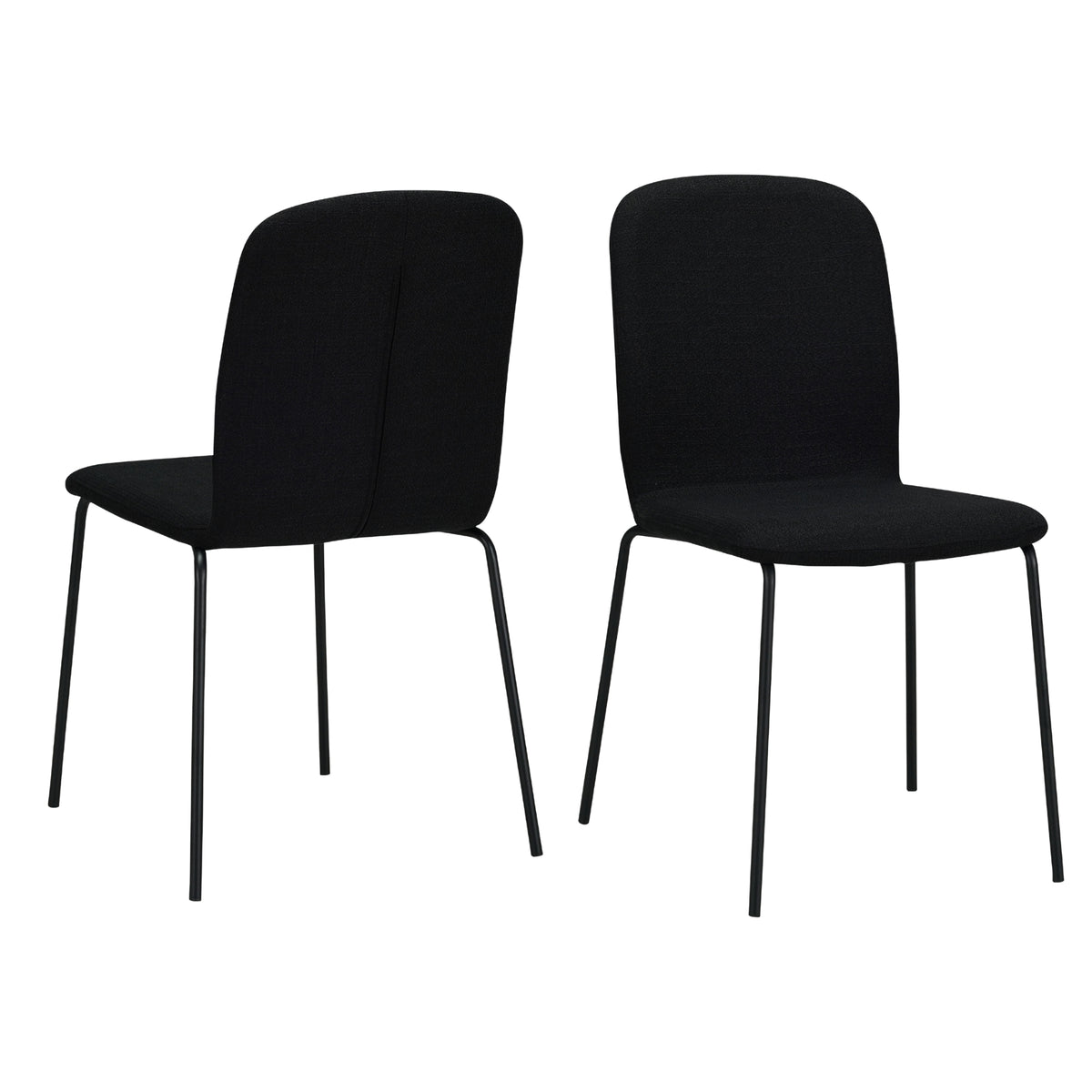 RAVINO Designer Stapelstühle 4er Set ENNA / S10 mit Stoffbezug, Konferenzstühle Besucherstühle