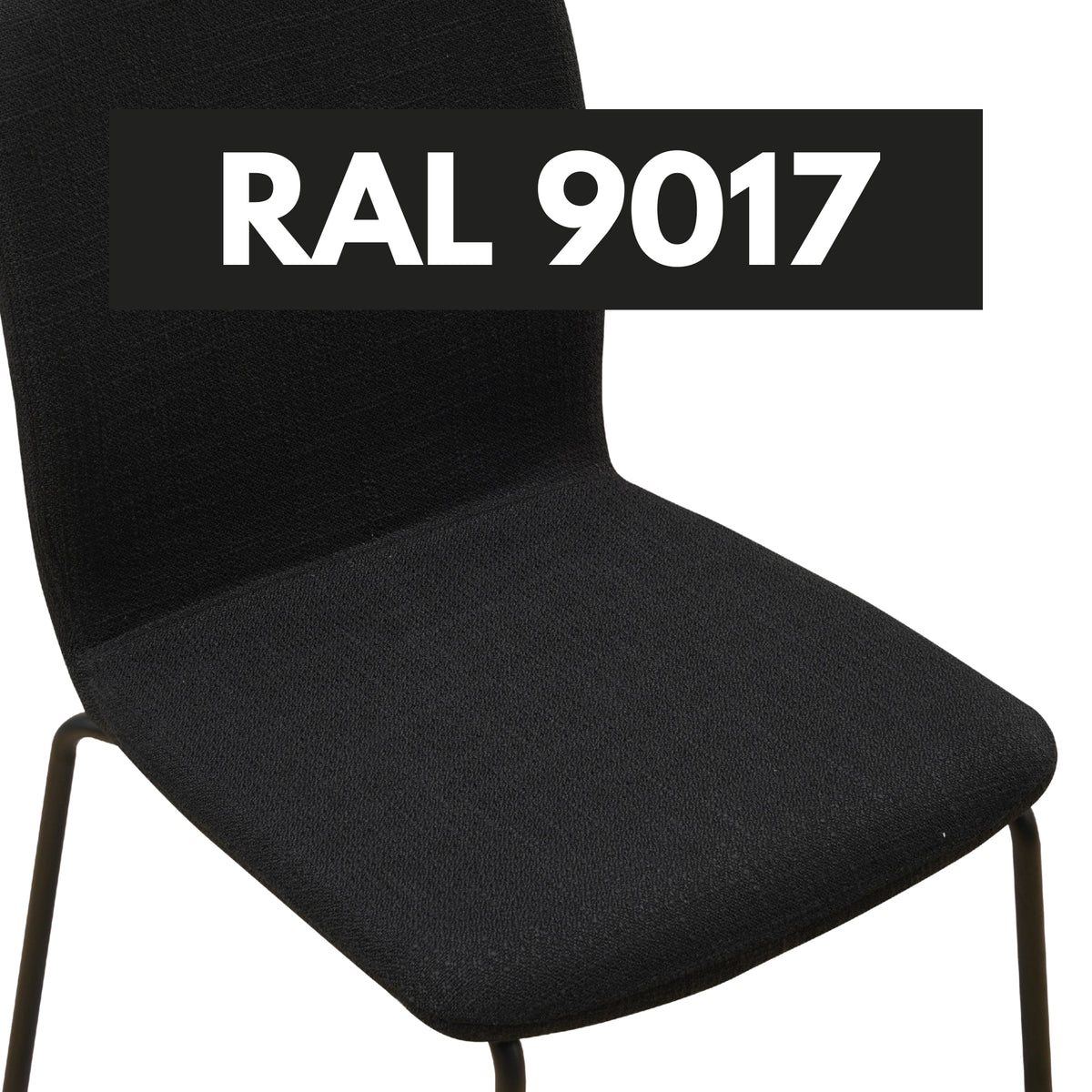 RAVINO Designer Stapelstühle 4er Set ENNA / S10 mit Stoffbezug, Konferenzstühle Besucherstühle