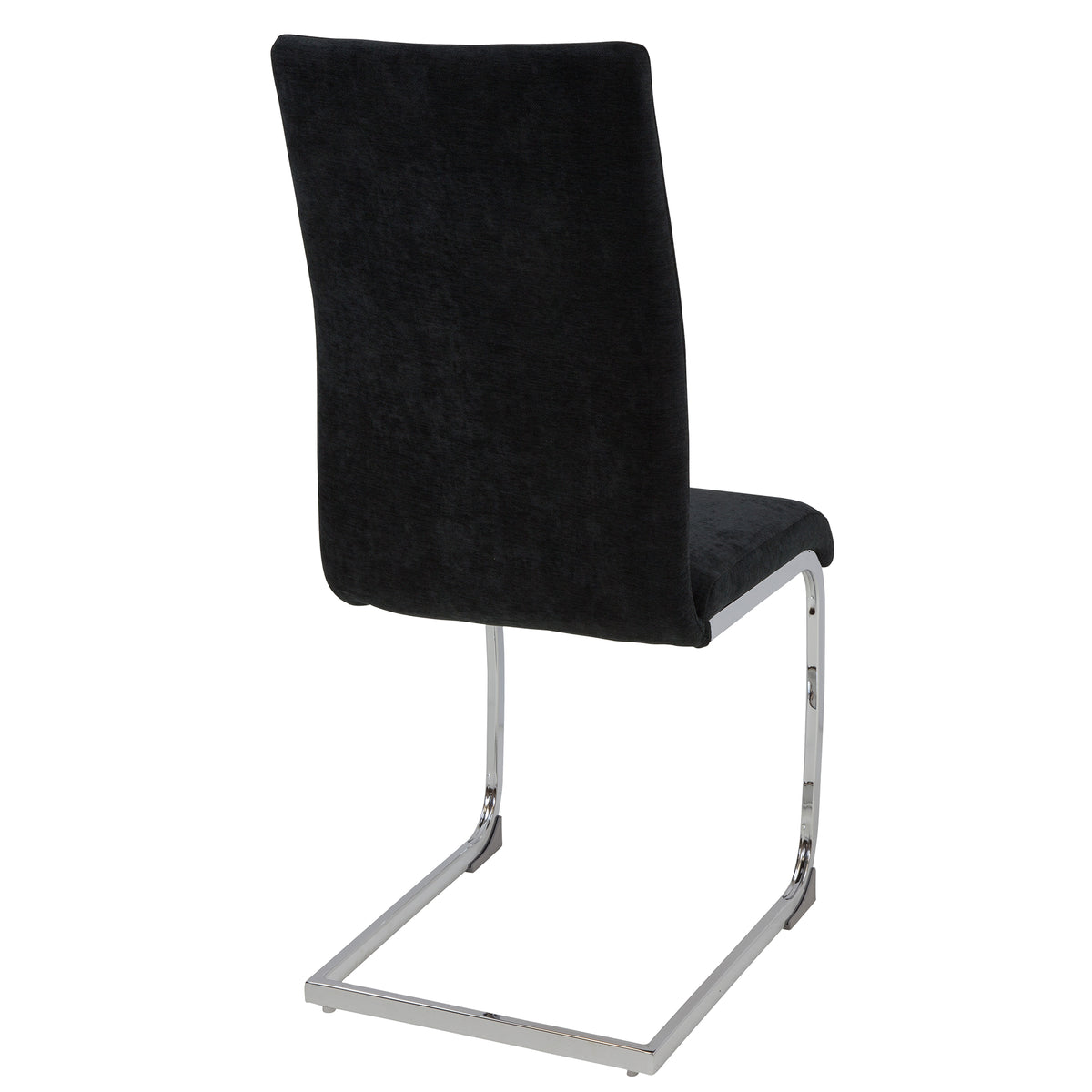ALBATROS Freischwinger Designerstuhl LUGANO | 4er Set | Schwarz, Grau | Stoff Bezug