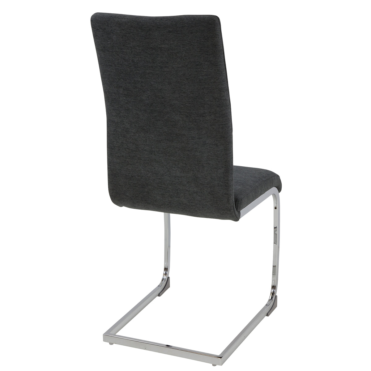 ALBATROS Freischwinger Designerstuhl LUGANO | 4er Set | Schwarz, Grau | Stoff Bezug