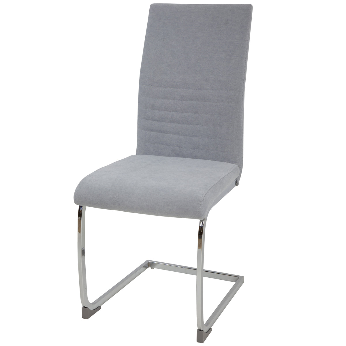 ALBATROS Freischwinger Designerstuhl LUGANO | 4er Set | Schwarz, Grau | Stoff Bezug