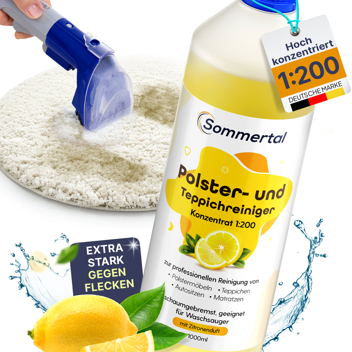 Sommertal Polster- und Teppichreiniger – 1 L, Konzentrat – Albatros International GmbH