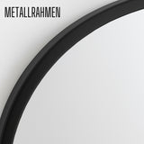 Spiegel rund mit schwarze Metallrand