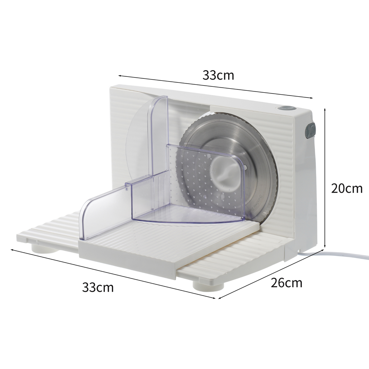 Sommertal Allesschneider AS170 150W Edelstahlmesser mit Wellenschliff,klappbar
