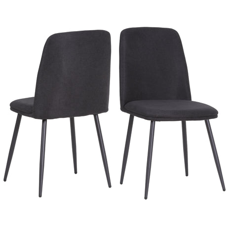 ALBATROS Designer Esszimmerstuhl BONO | 2er Set | Schwarz, Grau, Beige, Blau | Stoff Bezug