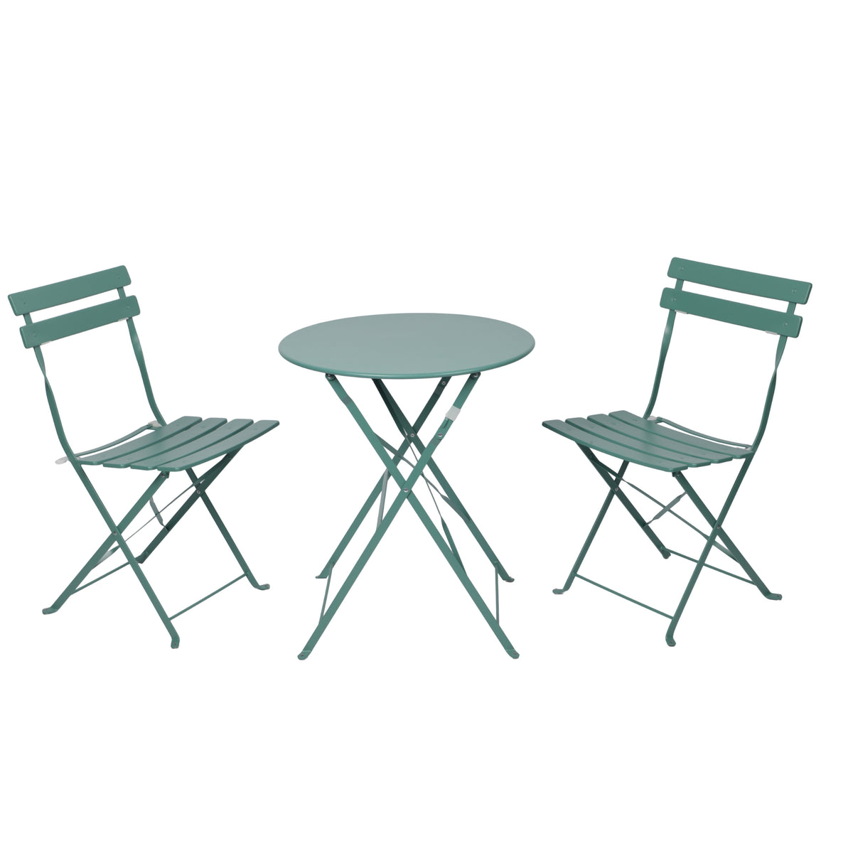 Bistroset 3-teilig, klappbarer Bistrotisch mit 2 Stühlen