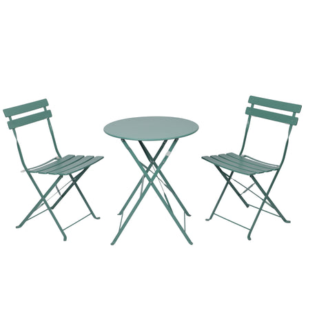 Bistroset 3-teilig, klappbarer Bistrotisch mit 2 Stühlen