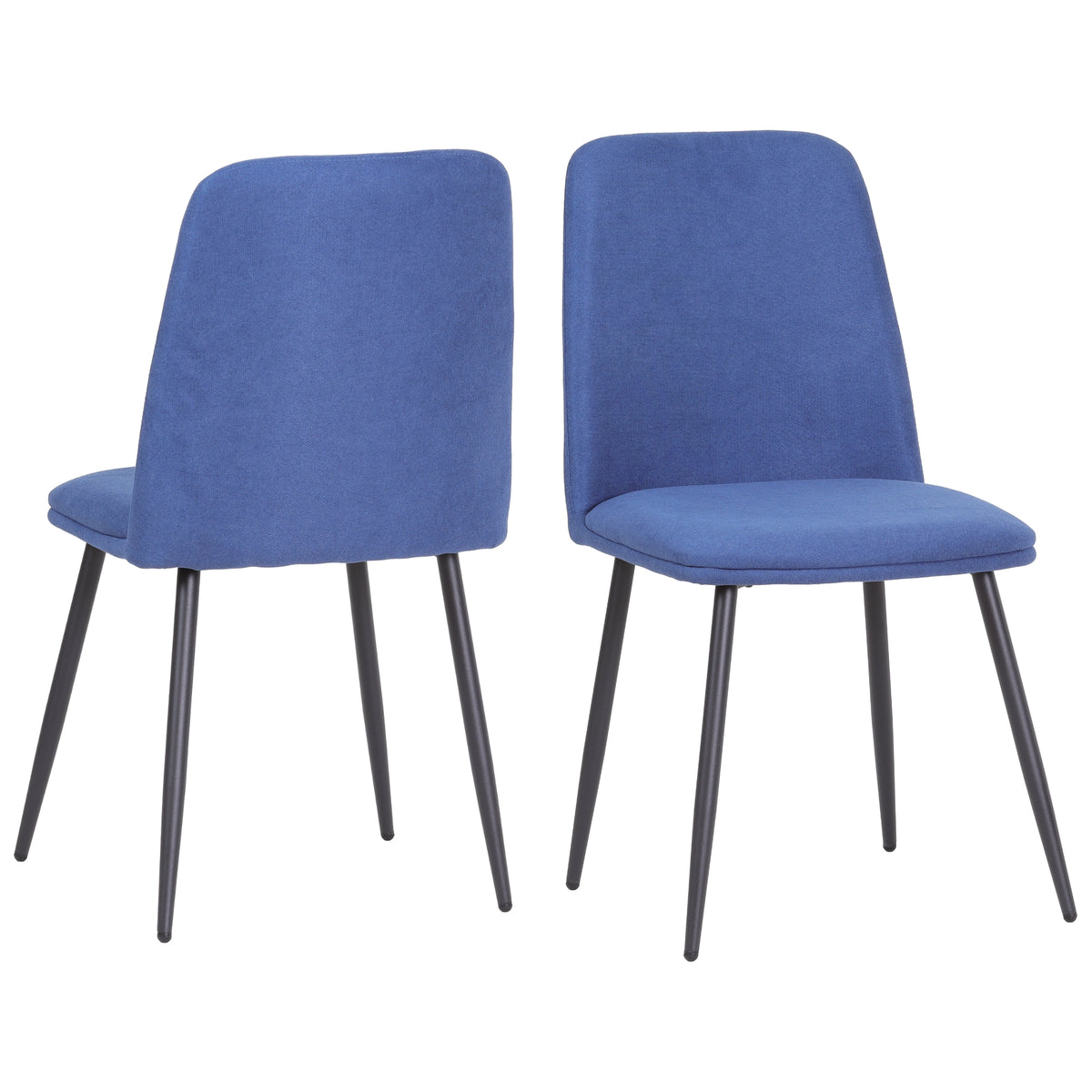 ALBATROS Designer Esszimmerstuhl BONO | 2er Set | Schwarz, Grau, Beige, Blau | Stoff Bezug