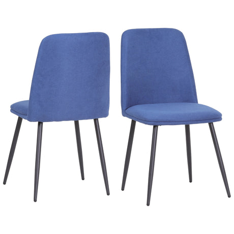 ALBATROS Designer Esszimmerstuhl BONO | 2er Set | Schwarz, Grau, Beige, Blau | Stoff Bezug