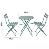 Bistroset 3-teilig, klappbarer Bistrotisch mit 2 Stühlen