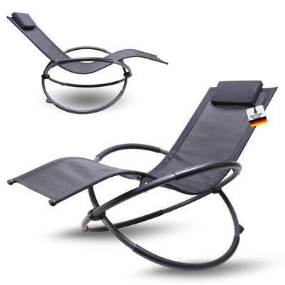 Albatros Design Outdoor Schaukelliege mit Kissen & X-Form – Ergonomische Gartenliege wetterfest & kippsicher