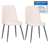 ALBATROS Designer Esszimmerstuhl BONO | 2er Set | Schwarz, Grau, Beige, Blau | Stoff Bezug