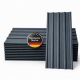 Albatros Trapezblech Dachplatten 12er oder 22er Set, Anthrazit RAL 7016 oder Grün RAL 6005, 1090 x 445 mm, verzinkt, Dachblech Profilblech für Gartenhaus, Carport, Schuppen und Gerätehaus