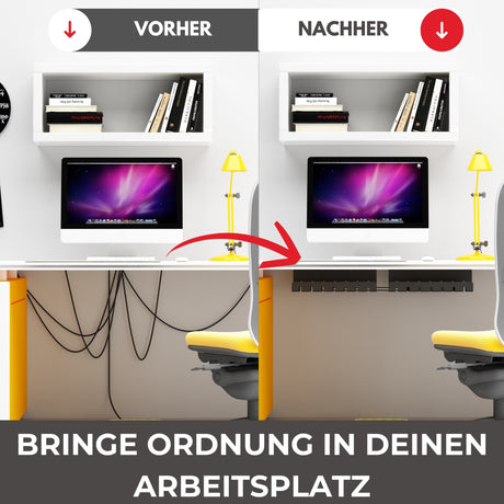 Kabelkanal Schreibtisch Komplettset - verschiedene Sets