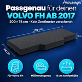 Arensberger LKW-Matratze aus Gelschaum, passend für Volvo FH ab 2017, 200 × 74 cm, 15 cm hoch, Bezug waschbar bis 60 °C