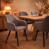 Albatros Esszimmerstuhl SILA – 2er Set Polsterstühle mit Armlehnen, Cord-Bezug