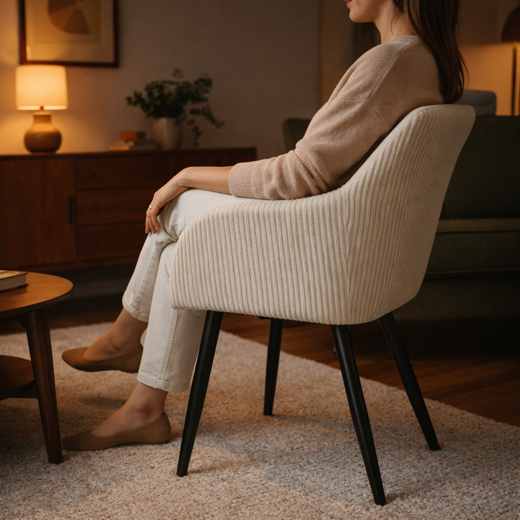 Albatros Esszimmerstuhl SILA – 2er Set Polsterstühle mit Armlehnen, Cord-Bezug